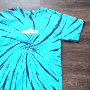 Justin Bieber Men's Size Large Justice Album Teal Tie Dye Tee Shirt